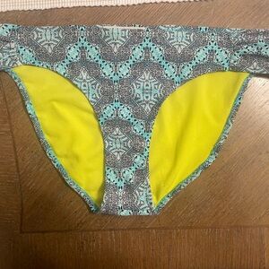Jessica Simpson Geometric Bikini Bottom in Yellow and Blue